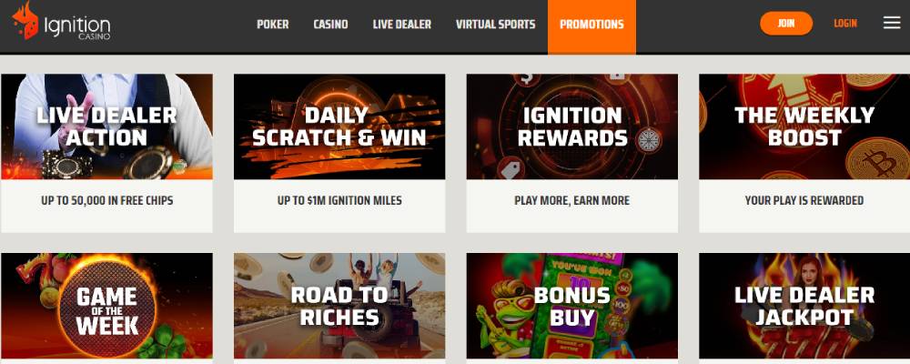 Ignition Casino Promotions and Bonuses